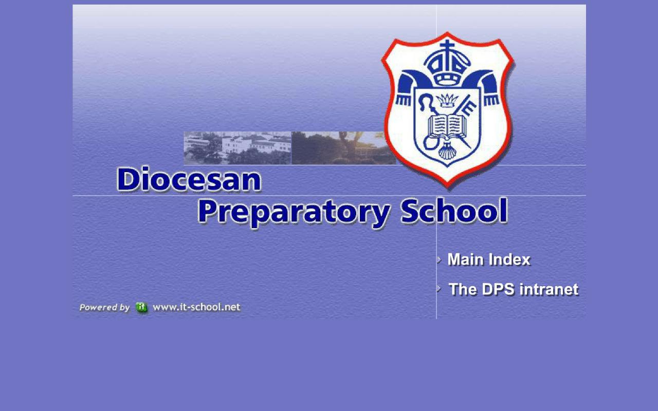 Screenshot of the Home Page of Diocesan Preparatory School  Screenshot of the Home Page of Diocesan Preparatory School