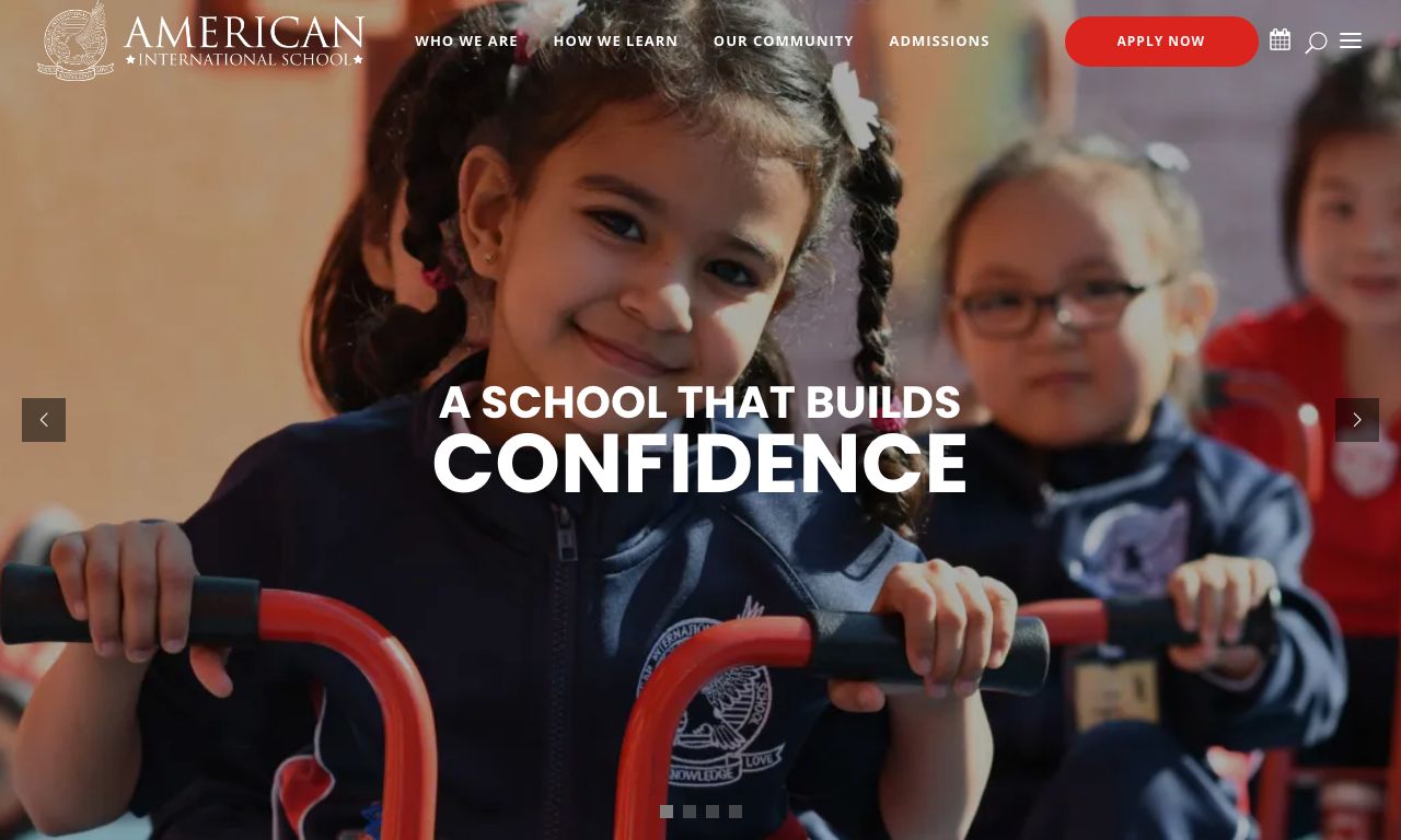 Screenshot of the Home Page of AMERICAN  INTERNATIONAL  SCHOOL