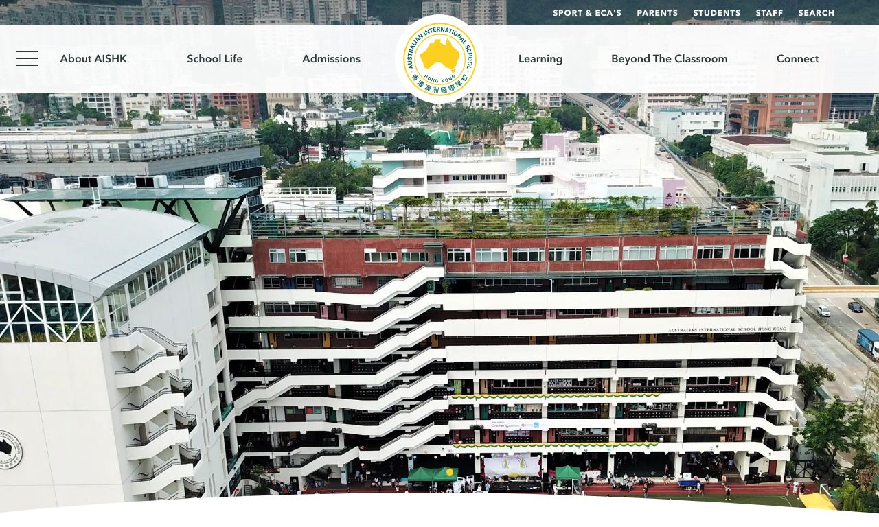 Screenshot of the Home Page of AUSTRALIAN INTERNATIONAL SCHOOL  HONG KONG